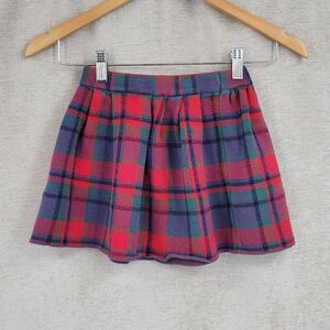 Tartan Plaid Cotton Skirt Christmas Holiday Girls Toddler Size 5T